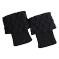 thumbnail image 2 of snilers Womens Boot Cuffs Crochet Knitted Boot Socks Short Stretch Leg Warmers Boot Topper Socks for Girls Multicolour, 2 of 5