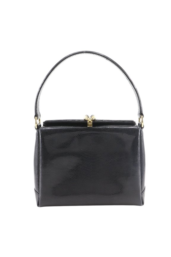 Pre-Owned Gucci Old handbag, vintage embossed leather, flap style, for women.