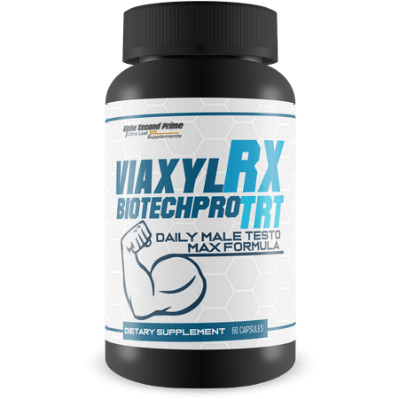 Viaxyl Rx BiotechPro Trt - Natural Testosterone Booster for Men and Women - Daily Male Testo Max Formula - Our Biotech Pro Pills are Herbally Formulated to Support Natural Testosterone