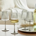thumbnail image 3 of Better Homes & Gardens Ribbed 17 oz Wine Glasses, Gray Smoke, Set of 2, 3 of 5