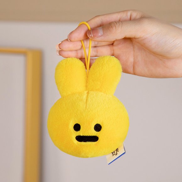 Kawaii Key Pendant Easter Bunny Peeps Bunny Plush Toys Cartoon Cute Rabbit Stuffed Animal Soft Doll Pillow Toys for Children Girls Gifts 12cm /4.7in Yellow