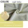 thumbnail image 3 of 4 pieces Stretch Armchair Couch Arm Rest Cover Anti-Slip Sofa Chair Protector (Light Yellow), 3 of 5