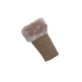 thumbnail image 2 of Qarigey 1 par de calentadores de piernas de piel, accesorio de ropa, funda de calcetín para niñas, al aire libre Medias Caqui, 2 of 6