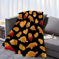 thumbnail image 2 of Chicken Nuggets Throw Blanket - Ultra Soft Plush Flannel Blanket,Warm Cozy Bed Quilt Home Decor for Couch Sofa Bed All Season,60"x50" for Teens, 2 of 6