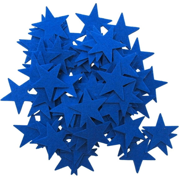 Playfully Ever After 1.5 inch Stiff Felt Stars 88pc (Blue)