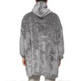 thumbnail image 2 of Blanket Hoodie Wearable Oversized Blanket Hooded Sweatshirt Winter Warm Plush Top with Front Pocket, 2 of 2