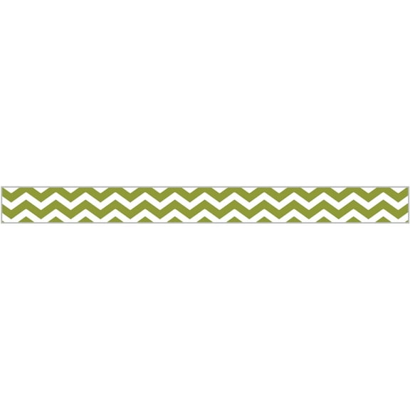 American Crafts Premium Adhesive Ribbon, Leaf Chevron, 0.375"X5'