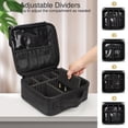 thumbnail image 4 of Relavel Makeup Travel Case Bag,Professional Makeup Artist Train Case with Brush organizer,Large Capacity Cosmetic Bag with Zipper Pocket and Adjustable Compartment（Small）, 4 of 7