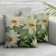 thumbnail image 3 of PHYHOO Rustic Flower Farmhouse Pillow Covers Yellow and White Daisy Decorative Modern Pillows Cover  Square Spring Summer Floral Cushion Cover Pillow Cases Decor Sofa(T-Daisy) White, 3 of 5