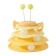 thumbnail image 3 of Meitianfacai 3-Tier Cat Spinner Toy Track Set,Interactive Exercise Wheel with Rolling Balls for Kitten Stimulation and Boredom Relief,Large Chassis Fits Multi-Cat Play,Easy Clean（Yellow）, 3 of 6