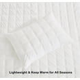 thumbnail image 5 of Chezmoi Collection Piers Cream White Velvet Quilt Oversized King Set, 3-Piece Plush Distressed Velvet Bedding All Season Lightweight Bedspread, Brushed Microfiber Reverse with Double Square Stitch, 5 of 9