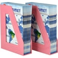 thumbnail image 5 of Acrimet Magazine File Holder – Vertical Rack for Documents, Folders and Mail, Durable Plastic Desk Organizer for Office & Home, Solid Pink (2 Pack), 5 of 9