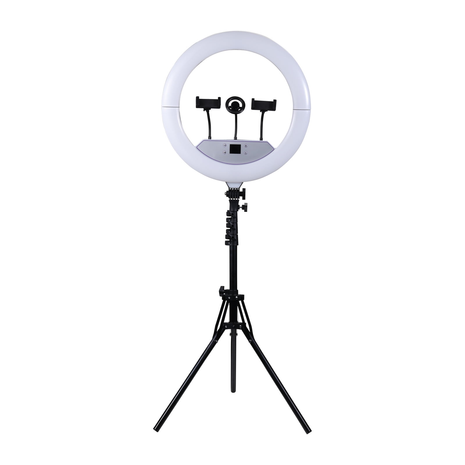Vivitar Creator Series 18" RGB Foldable Ring Light with Stand, MagSafe-Compatible Phone Mount, Dual USB Charging, Wireless Remote, Adjustable Tripod for Live Vlogging, Makeup, & Live Streaming