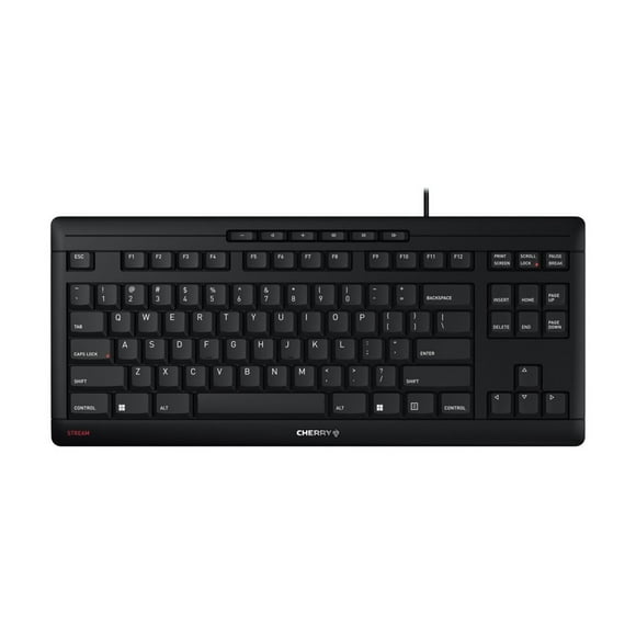 Cherry JK-8600US-2 TKL Corded Compact Keyboard - Cable Connectivity - USB Type A Interface, Black