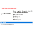 thumbnail image 2 of Center Drag Link - Compatible with 1973 - 1980 Mercedes-Benz 450SLC 1974 1975 1976 1977 1978 1979, 2 of 2