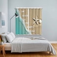 thumbnail image 5 of Curtains 63 Inch Length 2 Panels, Summer Coastal Grommets Window Treatment Curtain, Ocean Beach Starfish Wave Brown Green Thermal Curtains Drapes for Living Room/Bathroom, 5 of 9