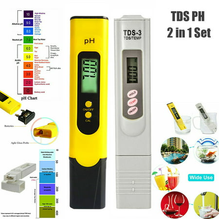 Digital LCD TDS+ PH Temperature Meter Pen Pool Drinking Water Quality Tester