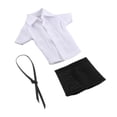 thumbnail image 4 of Ropa para figuras femeninas en miniatura, falda corta, camisa con , ropa para figuras de acción, para de muñecas femeninas de 6 pulgadas, 1/12 Camisa blanca, 4 of 8