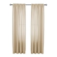 thumbnail image 2 of Commonwealth Thermavoile Rhapsody Lined Tailored Pole Top Curtain Panel - 54x72" - Ivory, 2 of 3