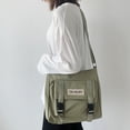 thumbnail image 1 of Bolso Bandolera Bolso de mensajero de nailon japonés, Bolso de hombro impermeable grande pura (verde), 1 of 5