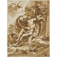 thumbnail image 2 of Domenico Piola 19x24 Gold Ornate Framed and Double Matted Museum Art Print Titled - Descent from the Cross, 2 of 4