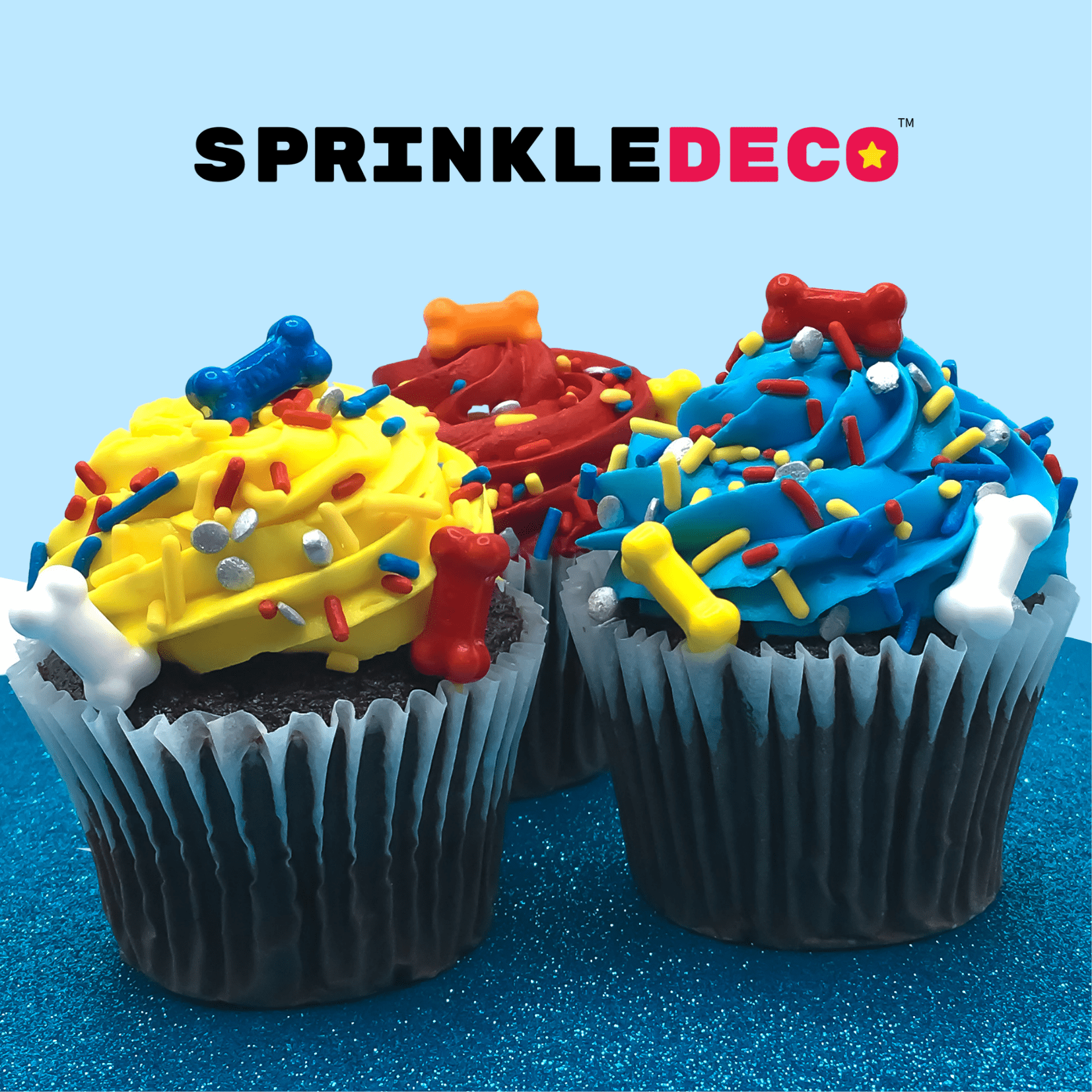 Sprinkles top doggie cupcakes