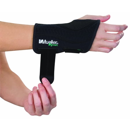 Mueller Green Fitted Right Hand Wrist Brace - S/M - Black
