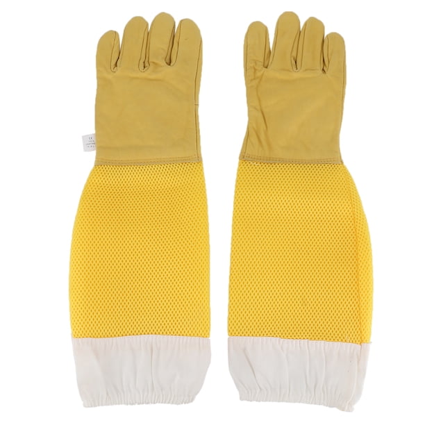 Mangas de apicultura, guantes de apicultura, guantes de piel de oveja transpirables, guantes protectores diseñados meticulosamente