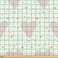 thumbnail image 2 of Ambesonne Valentine's Day Fabric by the Yard Upholstery, Brush Hearts Print, 3 Yards, Pale Rose Earth Yellow, 2 of 5