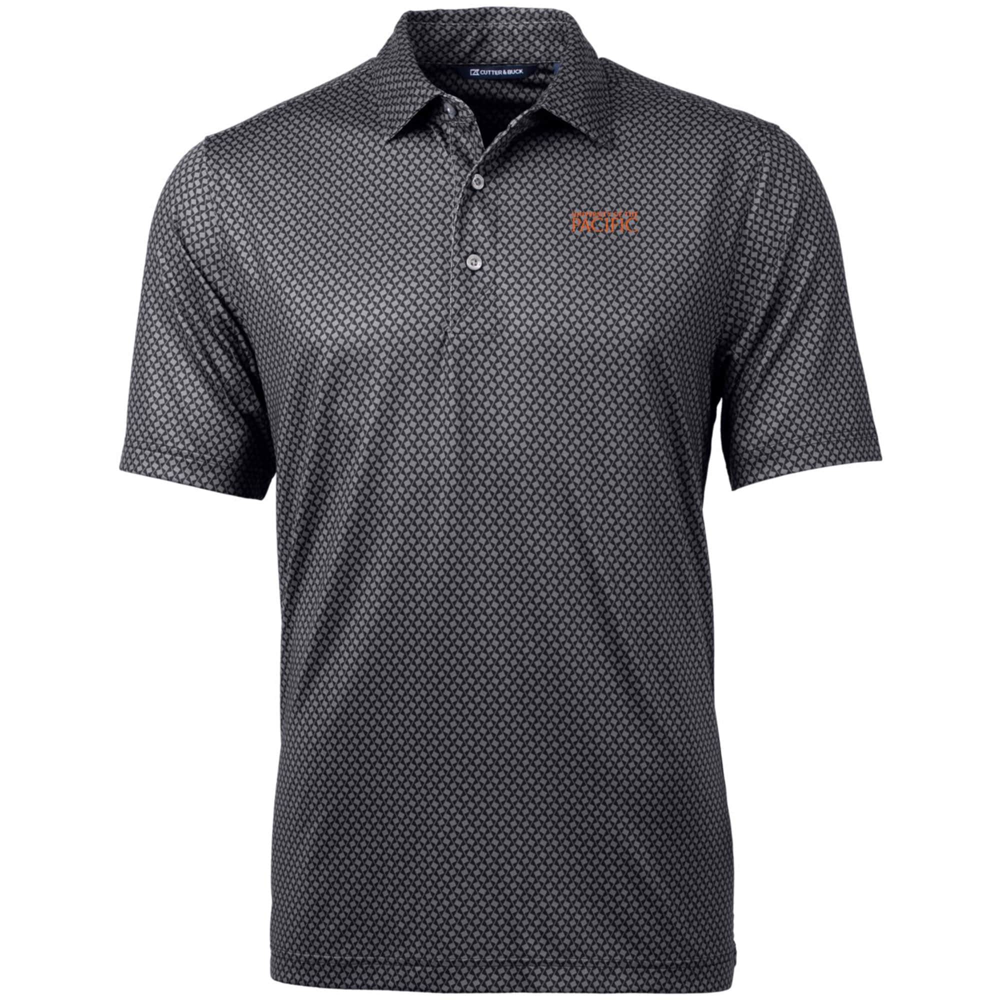 Men's Cutter & Buck Black Pacific Tigers Big & Tall Pike Banner Print Polo - image 2 of 3