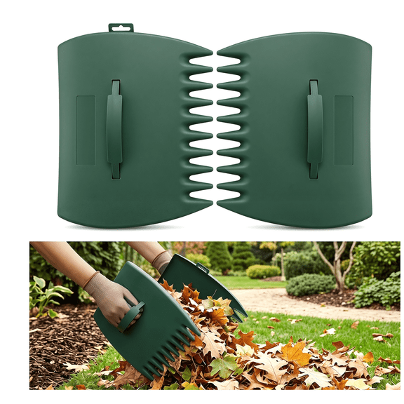 2-Pack Handheld Leaf Grabbers, Plastic Leaf Scoops for Fast Lawn Cleanup, Yard Rake & Garden Rake for Fallen Leaves, Grass Clippings, Trash – Efficient Leaf Collector