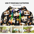 thumbnail image 4 of Honeii Cat Skulls and Flowers Pattern Womens Oversized Hoodies Long Sleeve Sweatshirts Pullover Fall Outfits with Pocket-Medium, 4 of 7