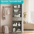 thumbnail image 7 of Kselythan Tall Bathroom Storage Cabinet,Tall Bathroom Cabinet,Farmhouse Bookcase,Freestanding Floor Cabinet With Adjustable Shelves,2 Doors And 1 Drawer For Living Room Entryway Kitchen, 7 of 7