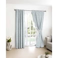 thumbnail image 3 of Aqua Spring Floral Blackout Curtains for Bedroom/Living Room, Thermal Insulated Kitchen Curtains, Summer Botanical Watercolor Grommet Darkening Window Treatment Drapes 42"x63"x2, 3 of 8