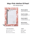 thumbnail image 4 of Handicrafts Home Mother of Pearl Picture Frame 4x6, Decorative Photo Frame for Tabletop or Wall, Handmade Shell Mosaic Frame, Modern Home Decor, Gift Picture Frame,Pink, 4 of 7