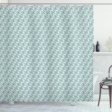 Ambesonne Geometric Shower Curtain, Cubes Squares Art, 69"Wx70"L, Reseda Green Slate Blue