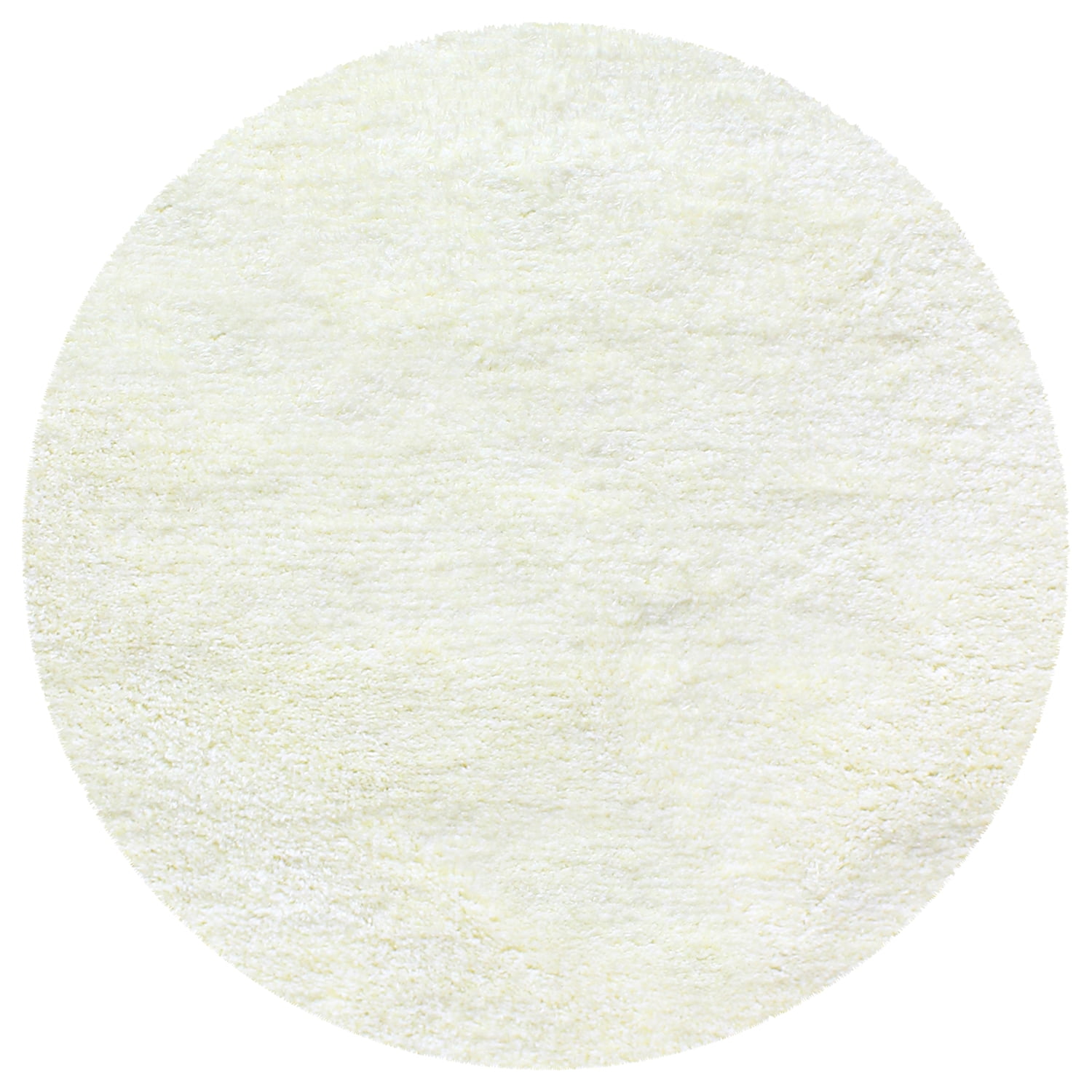 Superior Shag Boho Plush Indoor Area Rug, Ivory, 4' Round