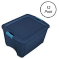 thumbnail image 2 of Stérilite 18 Gal Loquet et Porte, Bac de Rangement Empilable avec Couvercle Verrouillable, Pack de 12, 2 of 4