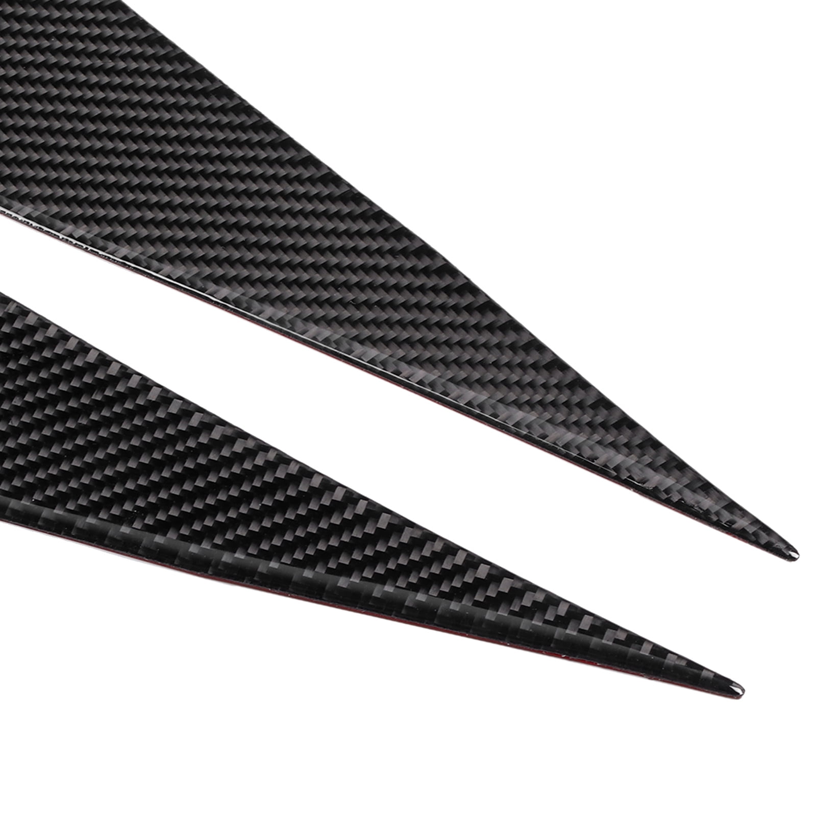 2pcs Headlight Eyebrow Trim, Carbon Fiber Headlamp Eyebrow Eyelids Stripe Sticker Decal, Front