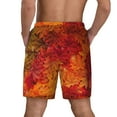 thumbnail image 4 of Gaeub Autumn Leaf Mens Swim Trunks Stretch Beach Shorts Quick Dry for Men Swim Shorts Swimwear with Pockets- Small, 4 of 9