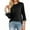 Black1#, variant on Caywon Women's Crew Neck Top Color Block Raglan Long Sleeve T Shirt Loose Top Lightweight Fabric Breathable Wear Suitable for Weekend Leisure and Casual Outings Trendy Casual Wear