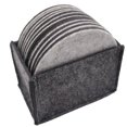 thumbnail image 4 of CAROOTU 10 PCS Felt Drink Cup Coaster with Holder Round Soft Absorbent Cup Mats Scratch Preventing Reusable, 4 of 6