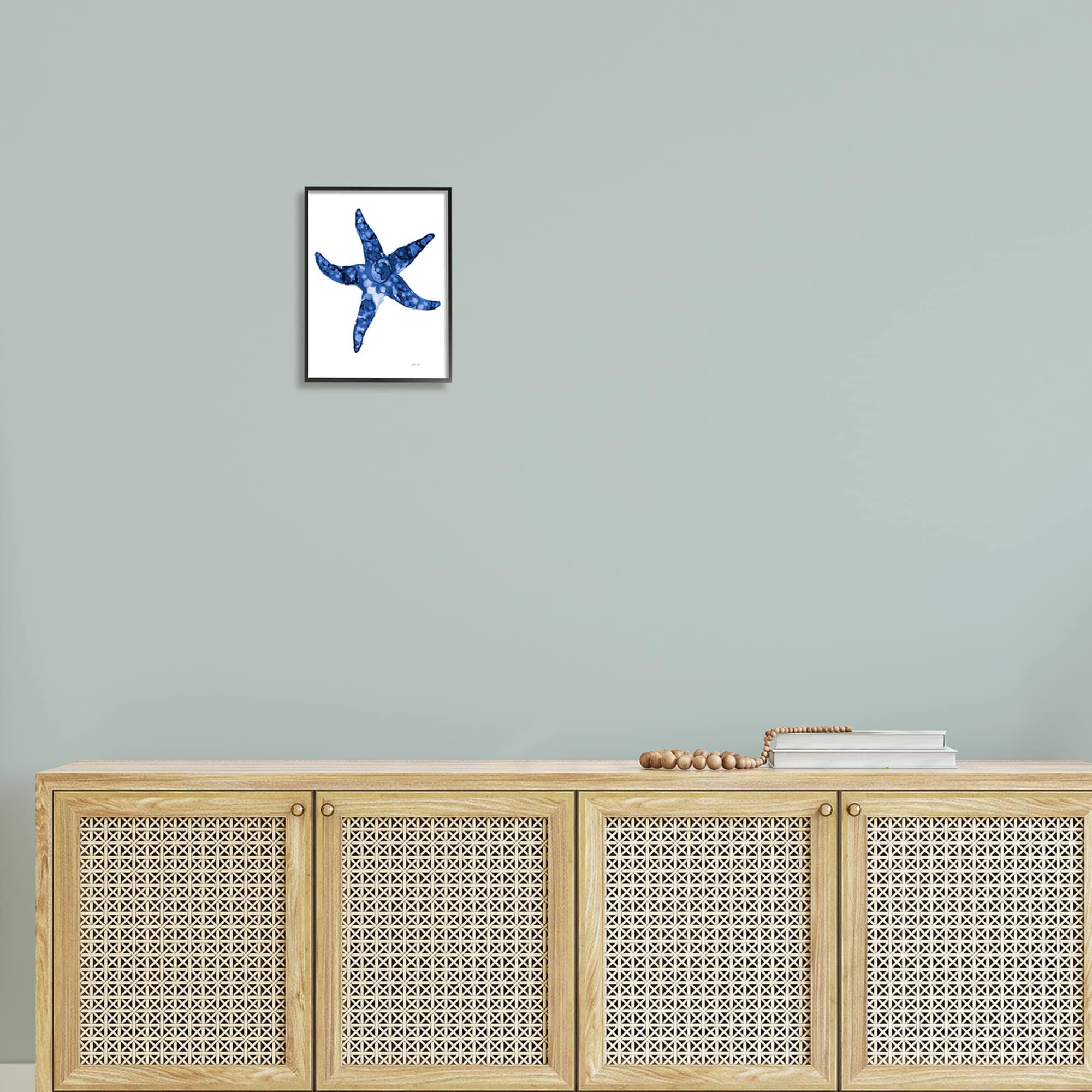 Stupell Industries Casual Starfish Beach Ocean Sea Life Painting Painting White Framed Art Print Wall Art, Design by Patti Mann