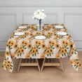 thumbnail image 3 of Beige Sunflower Pattern Square Tablecloth,Waterproof Square Table Cover,Wipeable Spillproof Washable Table Cover for Home Kitchen Party Decor 42"X42"(107x107cm), 3 of 6