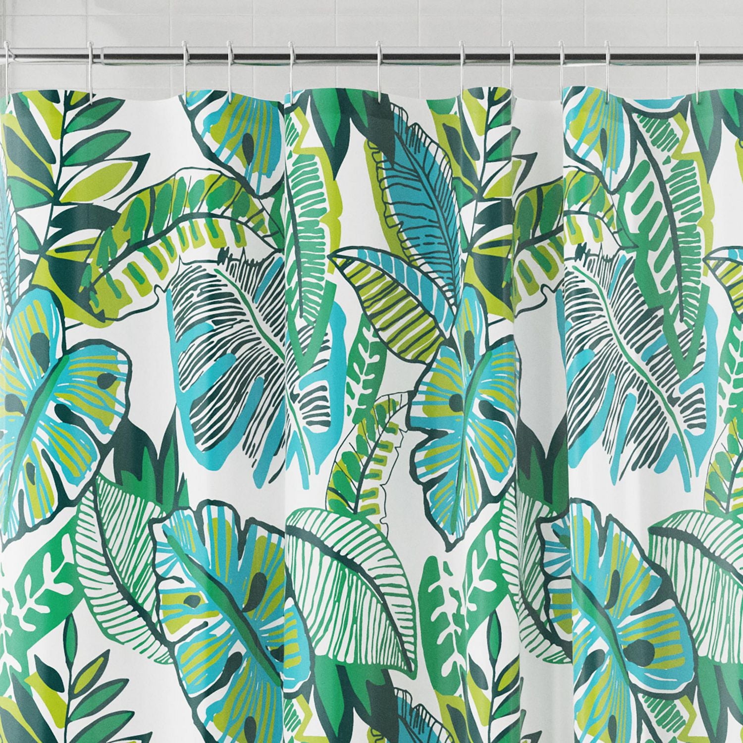 Rideau de douche décoratif Mainstays en PEVA recyclé, imperméable, de poids moyen, designs variés 78 cm x 183 cm