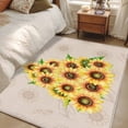 thumbnail image 4 of Yellow Sunflowers Area Rugs 2.7'x5', Small Throw Rugs for Kitchen Bedroom, Summer Botanical Farmhouse Watercolor Floral Indoor Outdoor Rug Non-Slip Low Pile Carpet Runner Reversible Floor Mats, 4 of 8