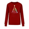 thumbnail image 3 of Craaazy Christmas Long Sleeve Shirts For Women Christmas Tree and Bow Cute Xmas Shirts Round Neck Sweatshirt Santa Pullover Snowman Sweatshirts Womens Tops, 3 of 6