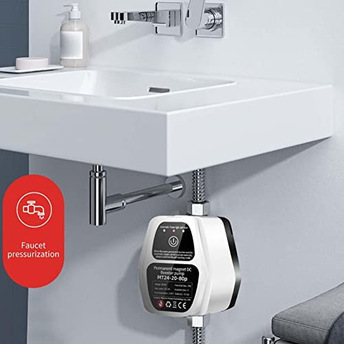 24V Water Pressure Boost Pump Controller Bathroom Garden Silent Automatic, white