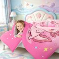 thumbnail image 4 of Manfei Colorful Axolotl 7 Pieces Full Size Bedding Sets,Adorable Amphibian Full Size Bed in a Bag,Pink Reversible, 4 of 7