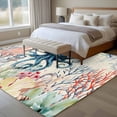thumbnail image 4 of Coastal Nautical Octopus Area Rugs 5'x8', Washable Small Throw Rugs for Classroom Bedroom, Oceans Corals Jellyfish Starfish Indoor Outdoor Rug Non-Slip Low Pile Carpet Runner Reversible Floor Mats, 4 of 8